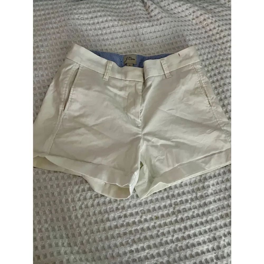 J crew reimagined white shorts